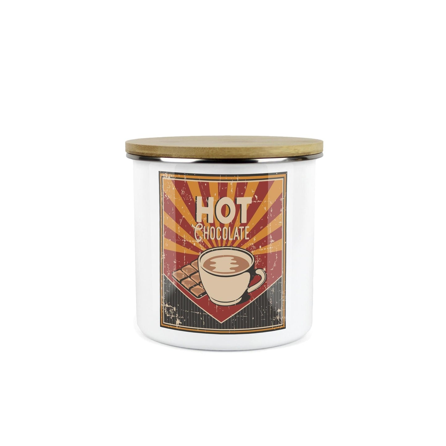 Retro 60s Diner Hot Chocolate Canister - Kitchen Storage Jar