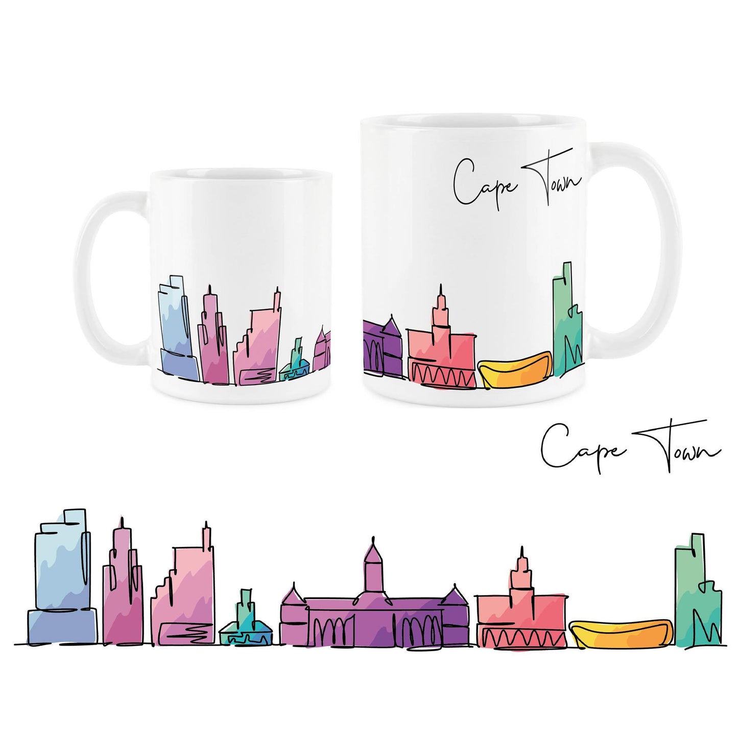 Colourful City Skyline Mug