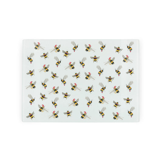 Christmas Bees Small Worktop Protector by Rhiannon Chauncey