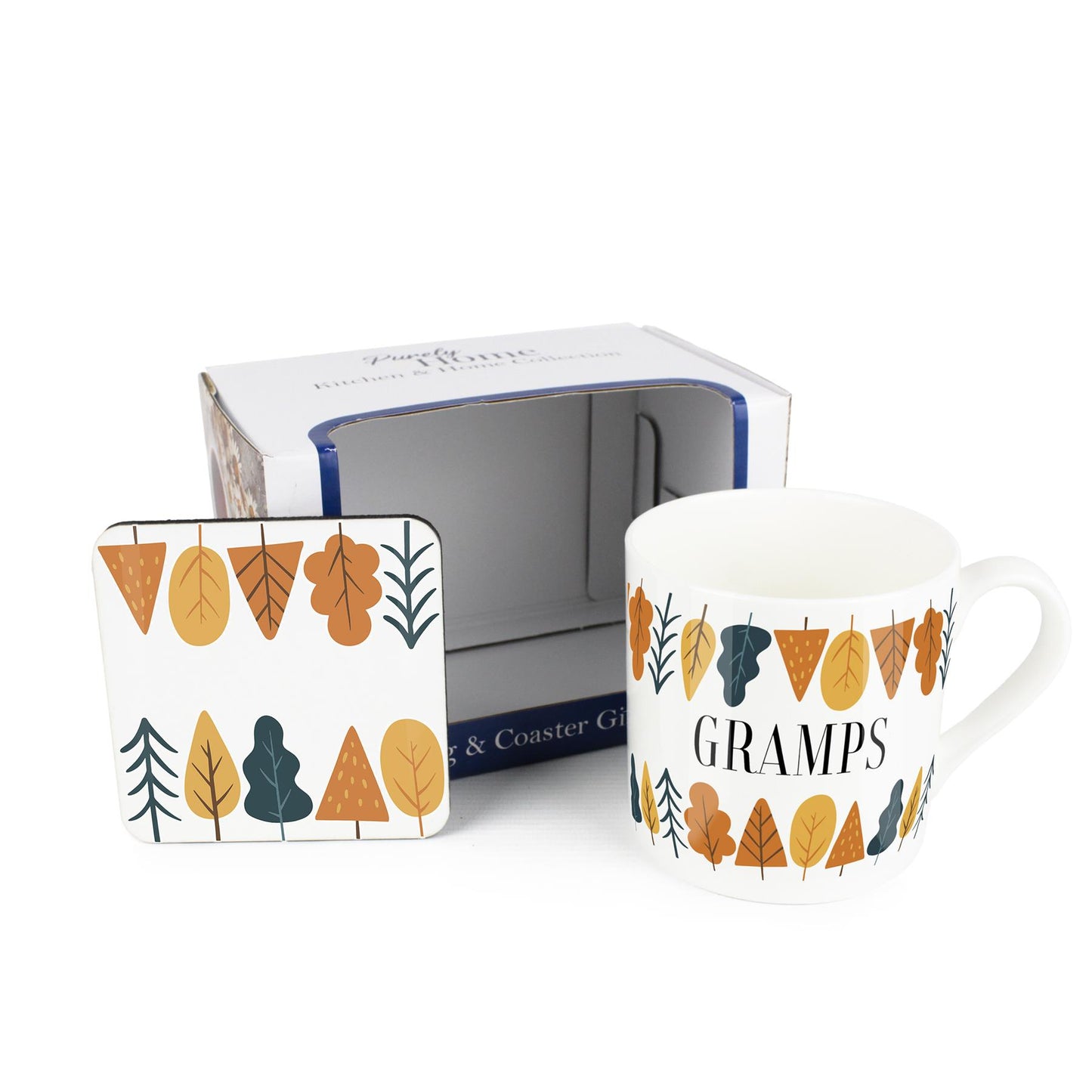Autumn Trees Mug & Coaster Gift Set