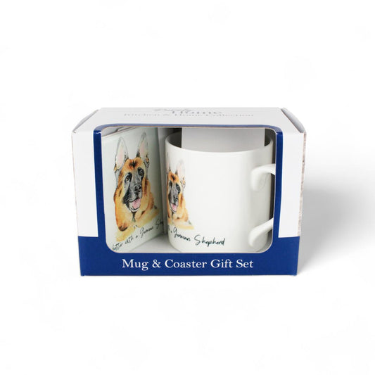 Life's Better with a German Shepherd' Mug & Coaster Gift Set