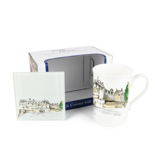 Edinburgh Castle Mug & Coaster Gift Set by Rhiannon Chauncey
