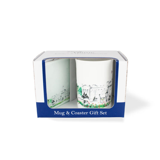 Buckingham Palace Mug & Coaster Gift Set by Rhiannon Chauncey