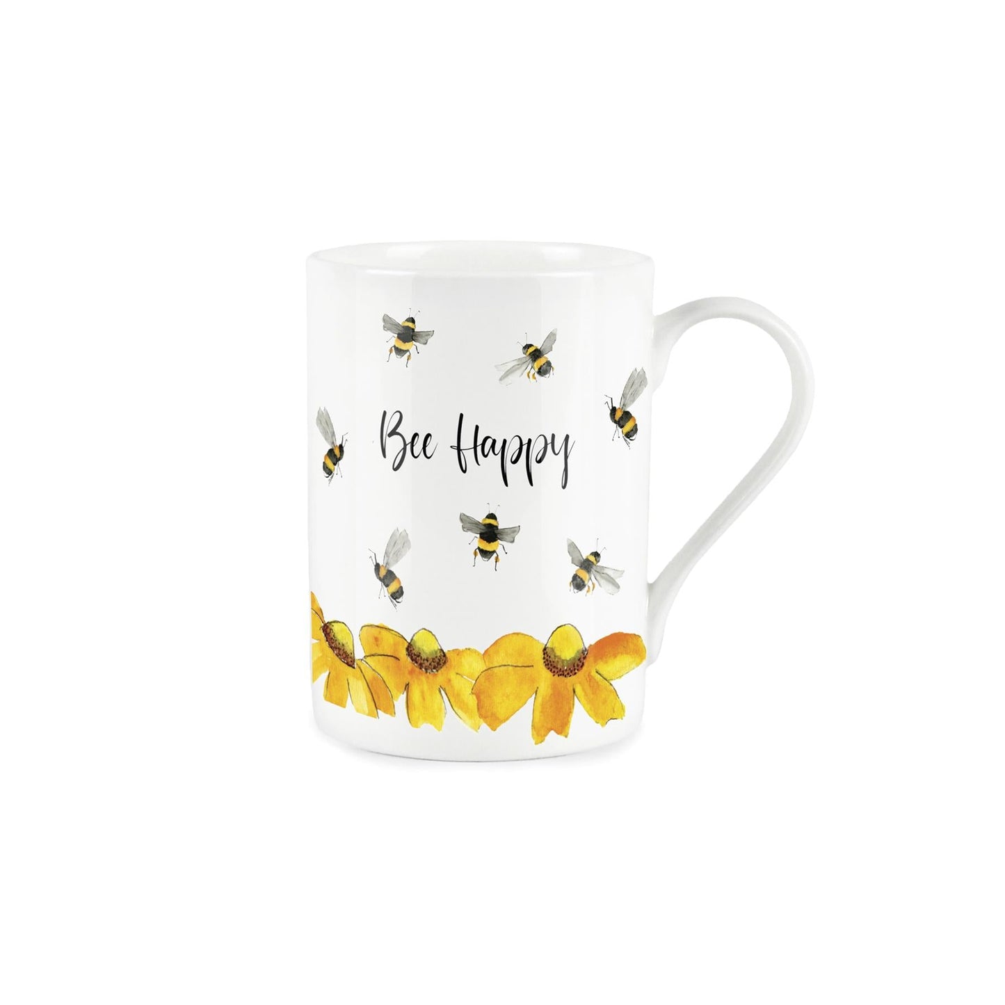 Bee Happy Mug & Coaster Gift Set by Rhiannon Chauncey