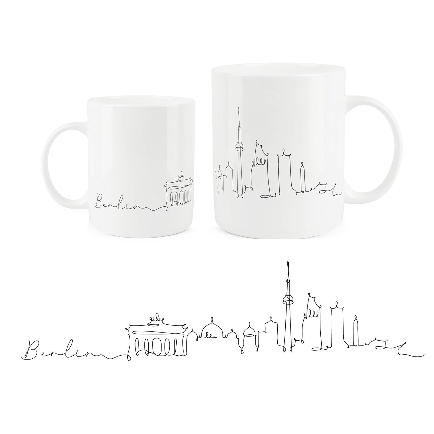 Chic bone china mug capturing the romantic Paris skyline.