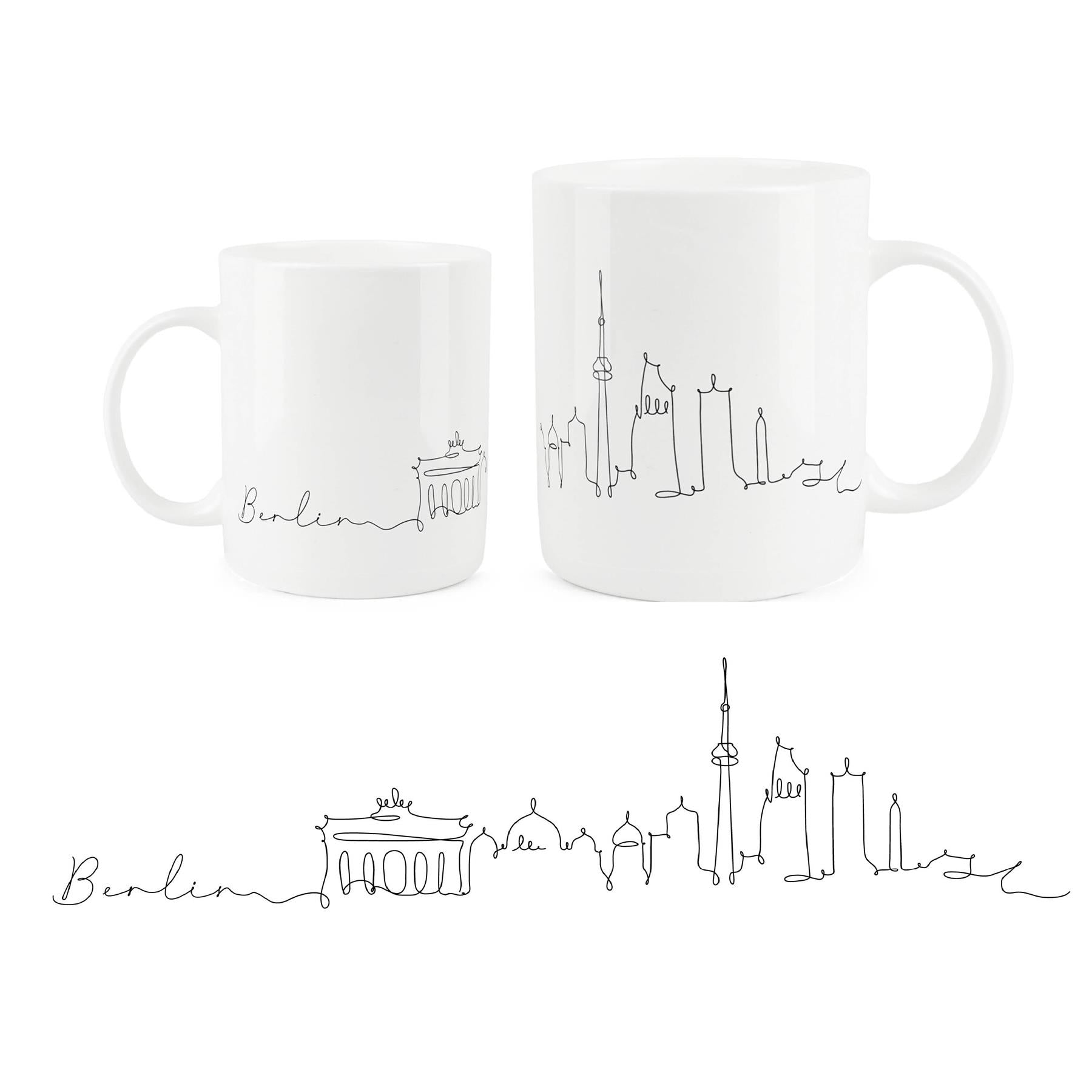 Chic bone china mug capturing the romantic Paris skyline.