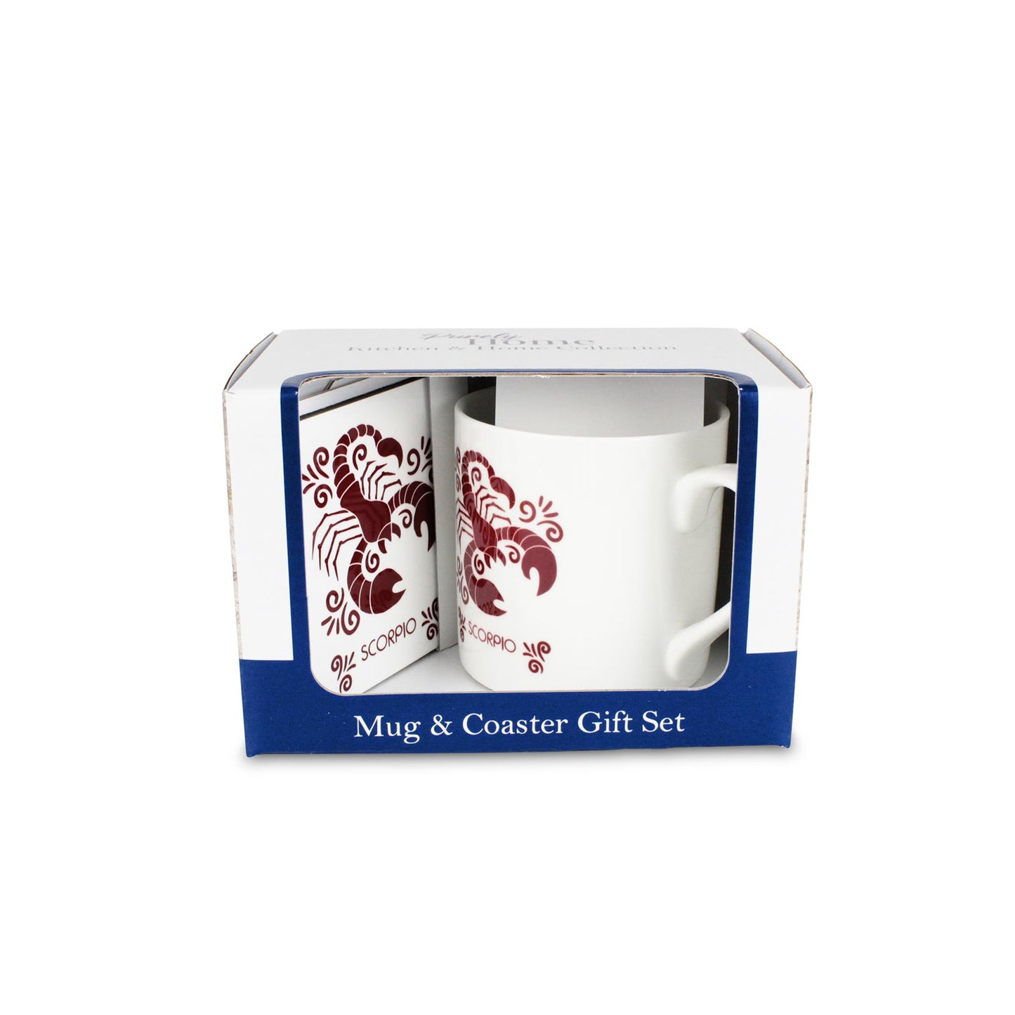 Colourful Star Sign Zodiac Mug & Coaster Gift Set