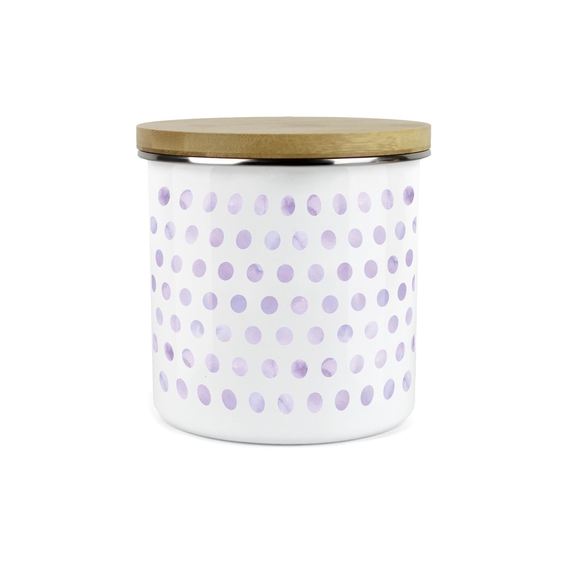 Purely Home Kitchen Polka Dot Lilac Food Storage Canister - Plain