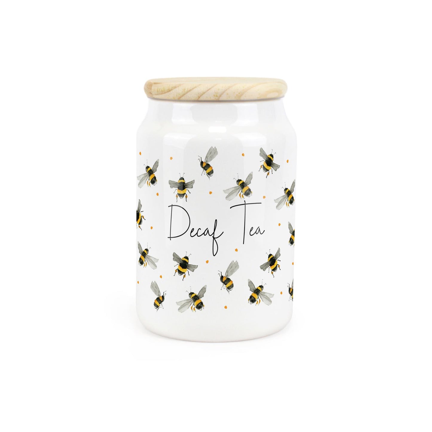 Scattered Bees Ceramic Canister by Rhiannon Chauncey