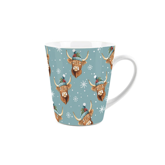 Highland Cows & Snowflakes Small Latte Mug