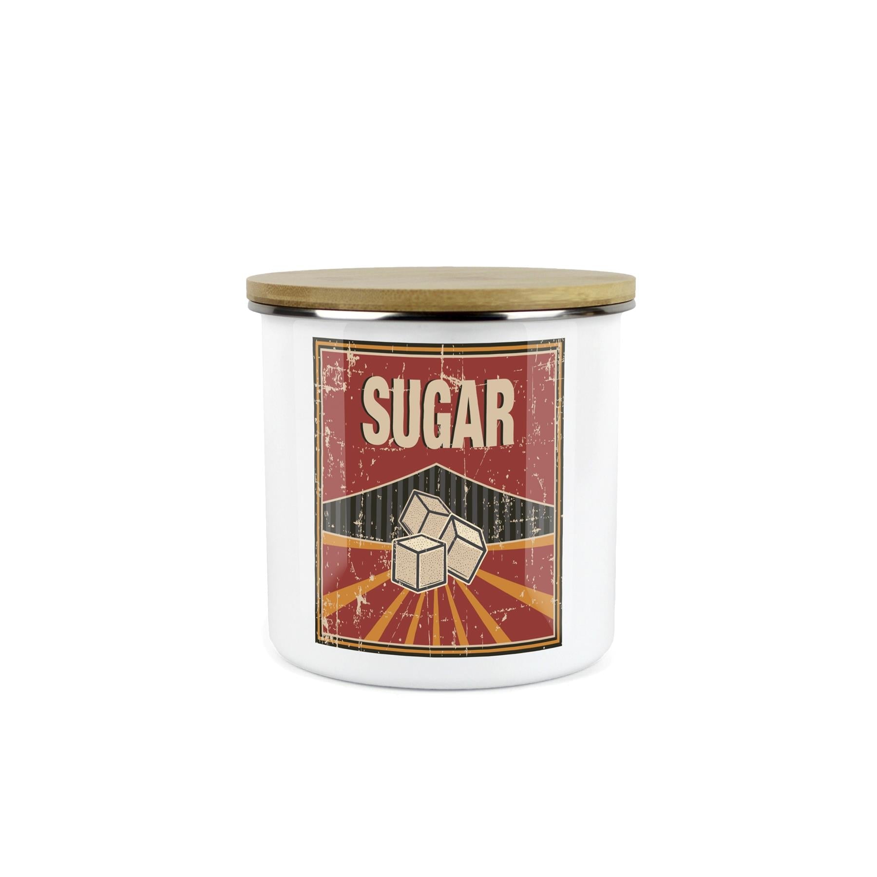 Retro 60s Diner Sugar Canister - Kitchen Storage Jar