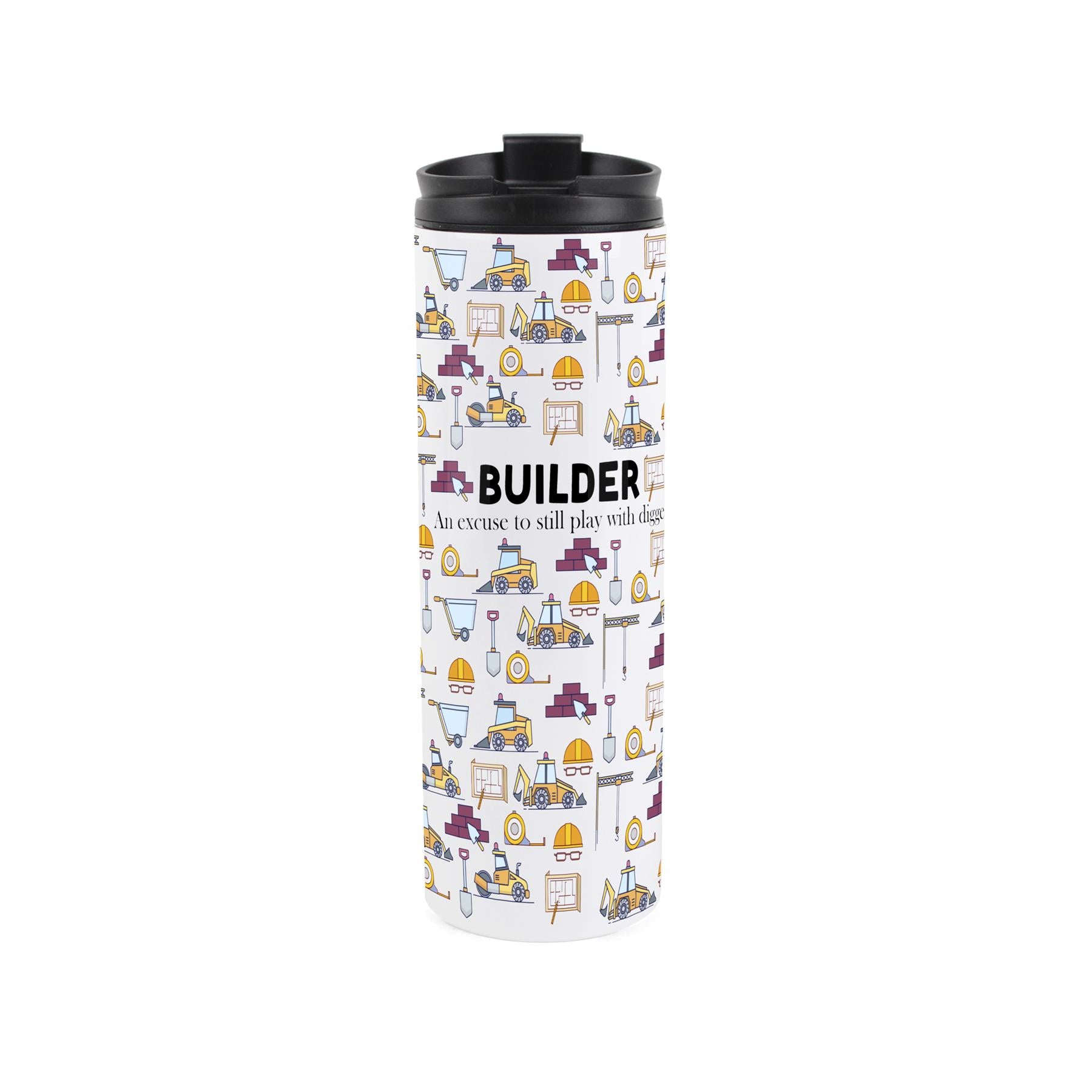 Travel Mug feautring "builder pattern".