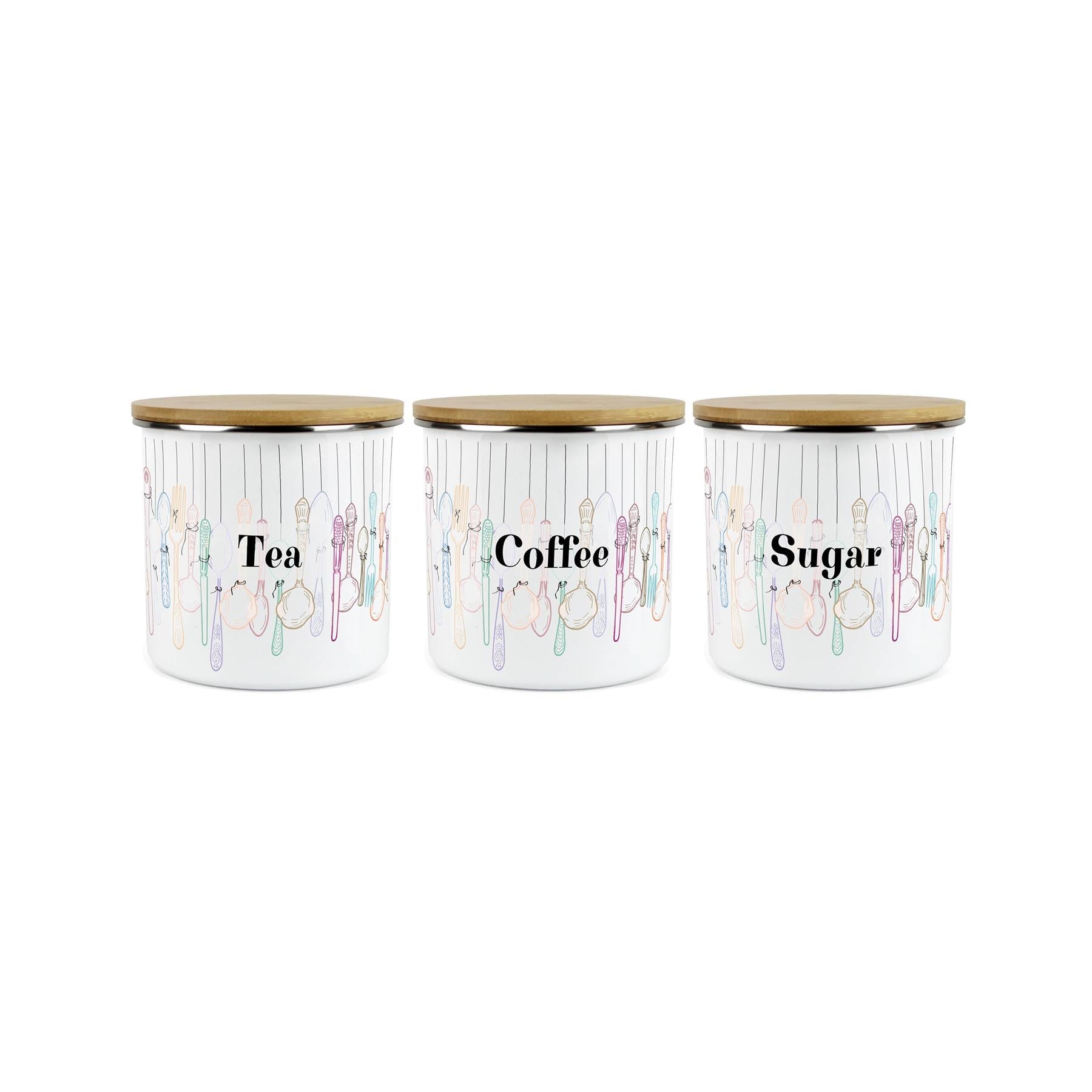 PH Canister - Vintage Cutlery - Tea, Coffee & Sugar  - 3 Canisters