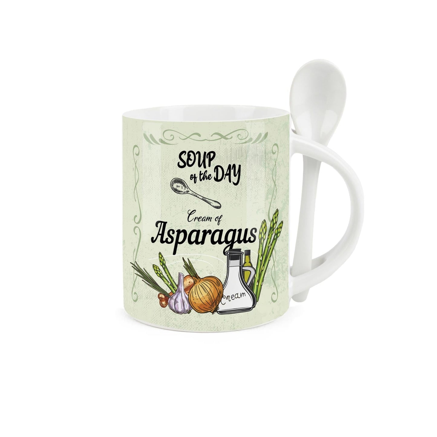 Asparagus Soup Mug & Spoon Set