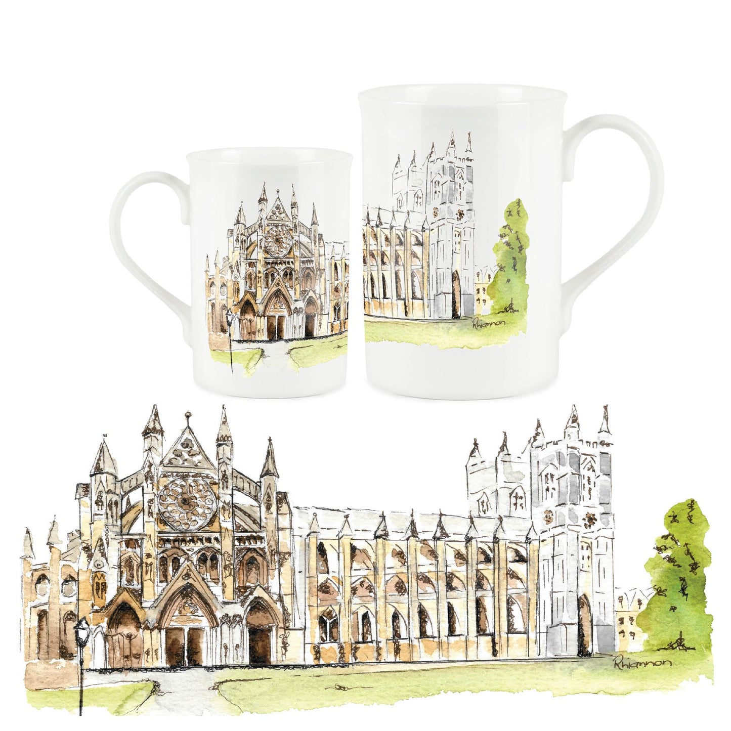 Westminster Abbey Mug by Rhiannon Chauncey