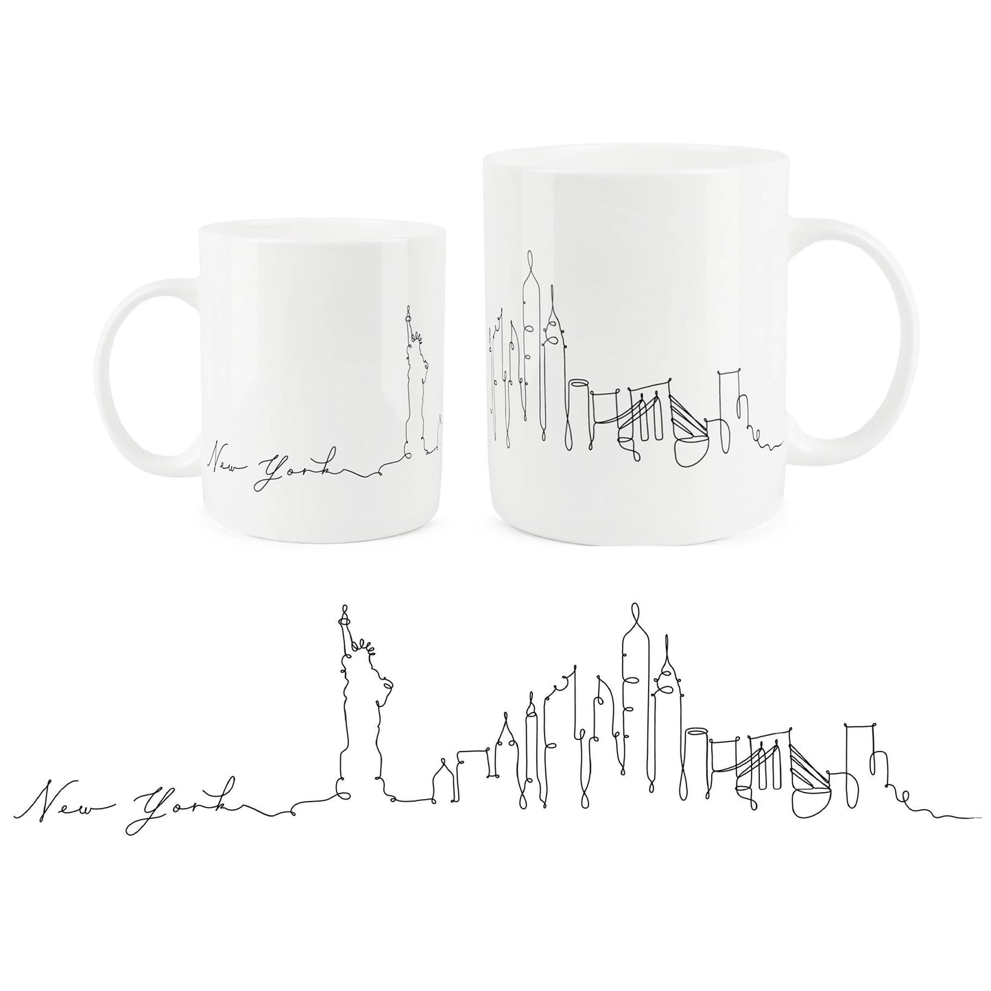Elegant bone china mug showcasing the enchanting Venice skyline.