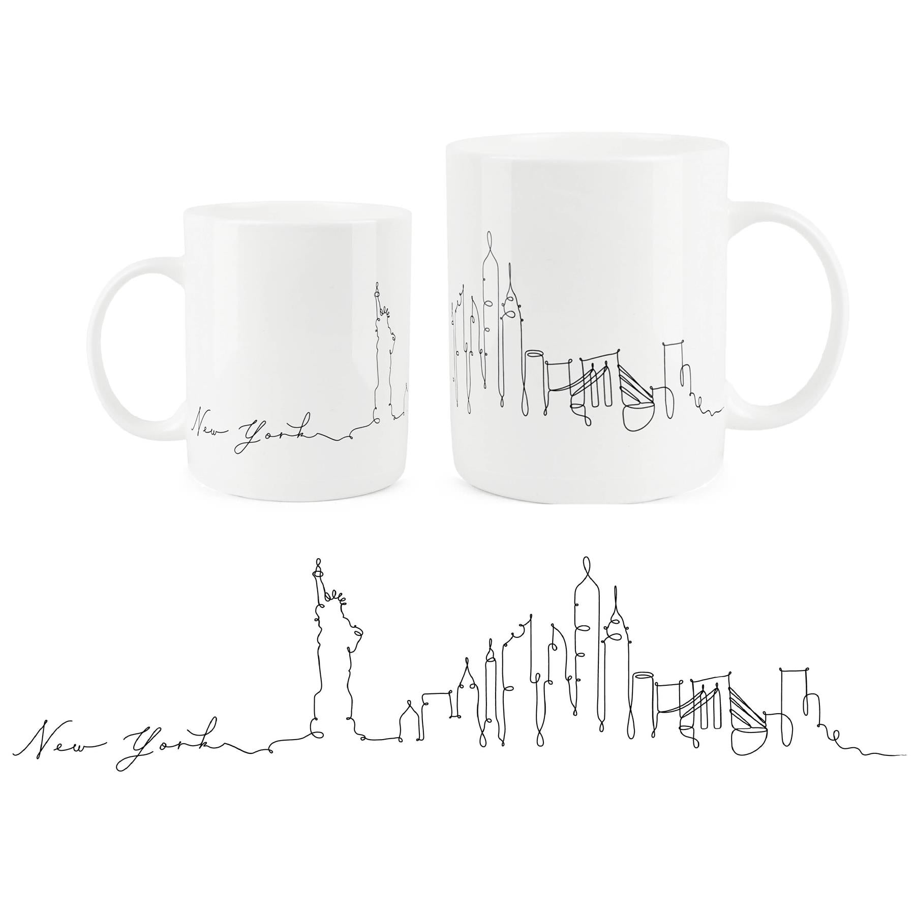 Elegant bone china mug showcasing the enchanting Venice skyline.
