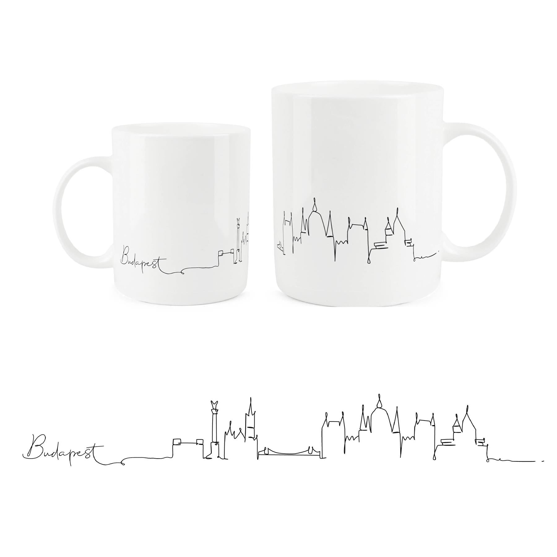 Sophisticated bone china mug showcasing the historic Edinburgh skyline.