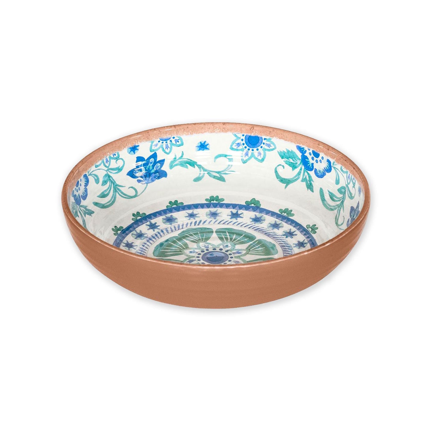 Turqupoise Floral Melamine Bowl