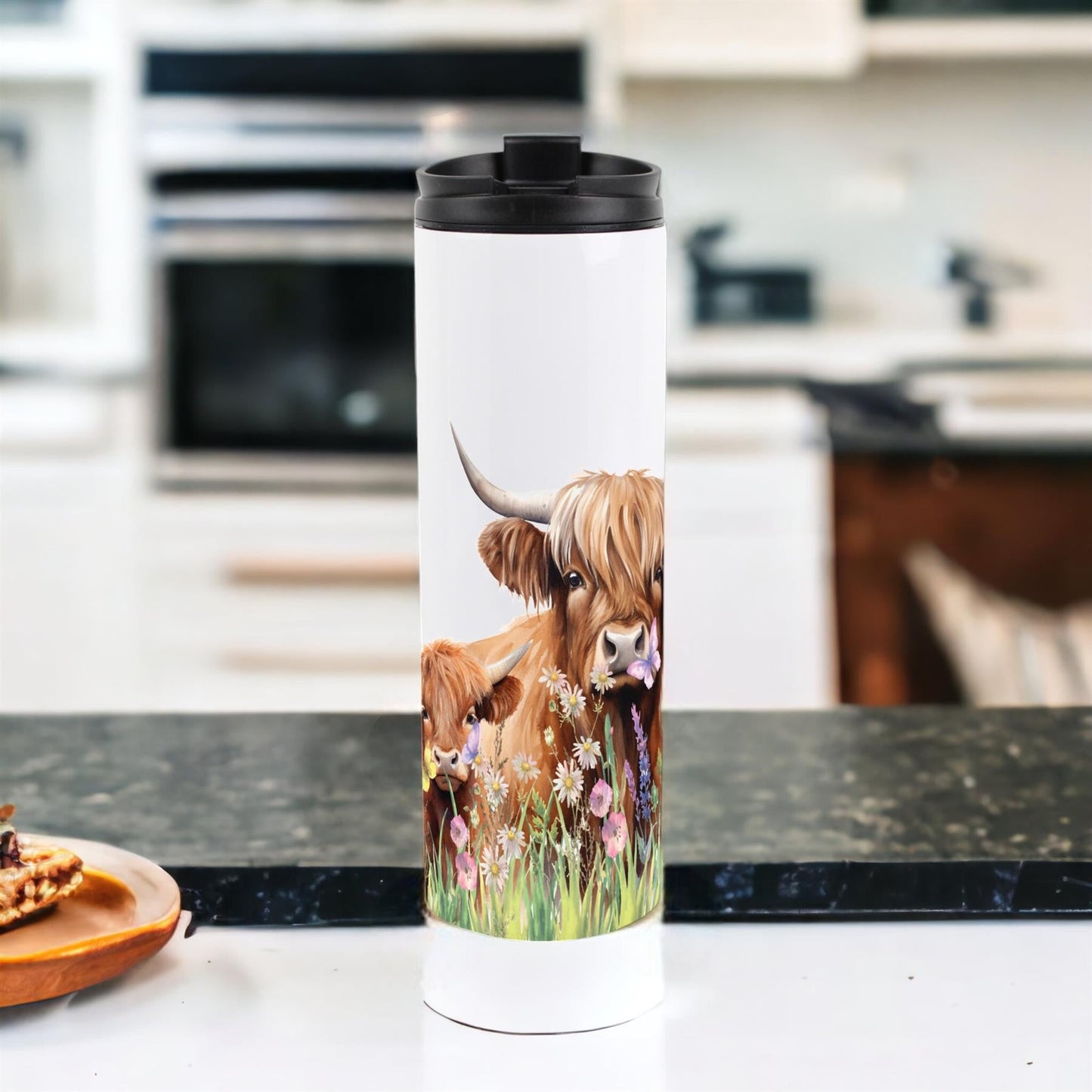 Highland Cow Mum & Calf Stainless Steel Flask