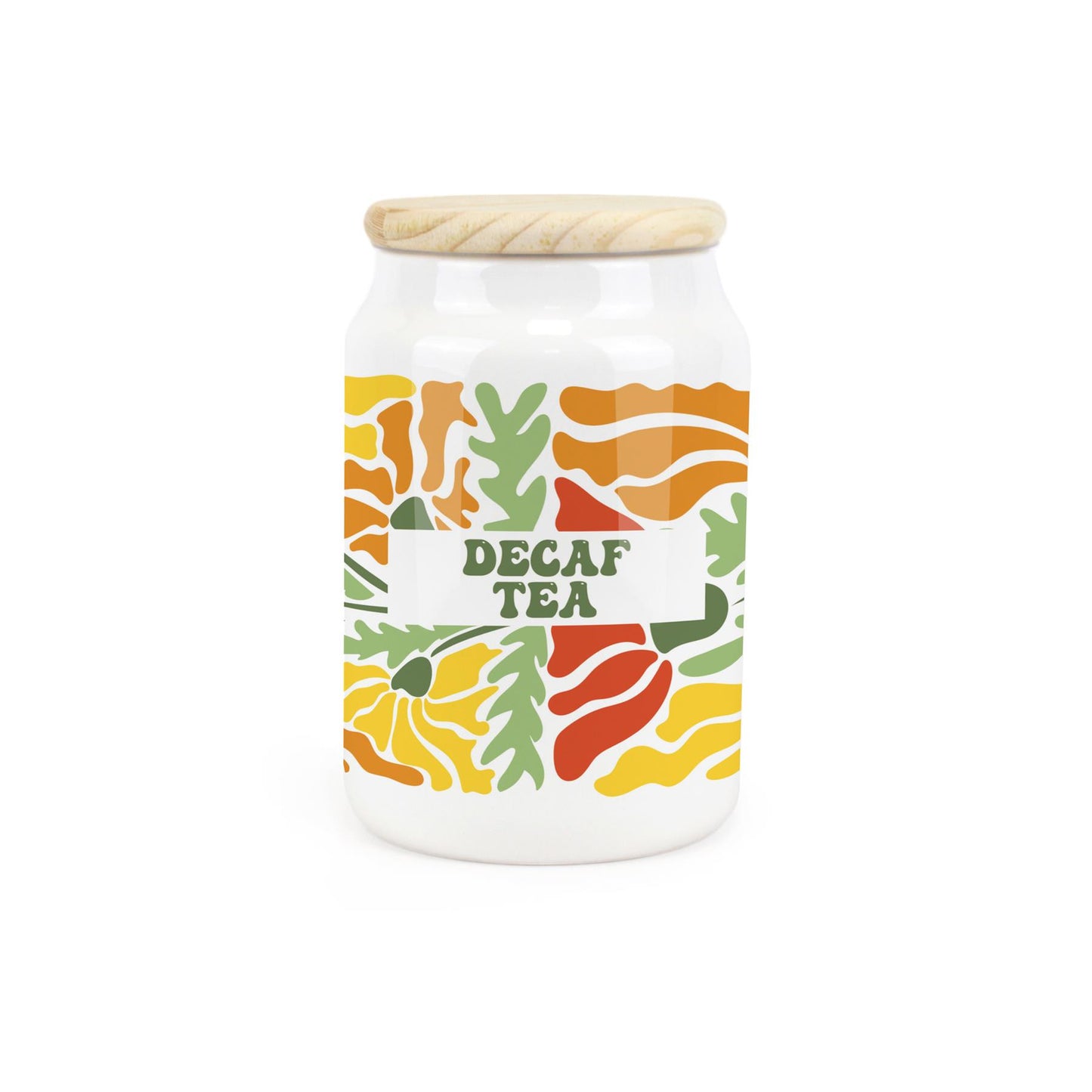 Retro Flowers Ceramic Canister