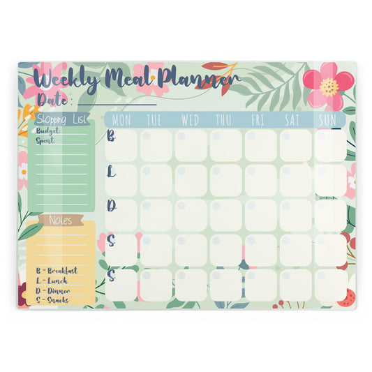 Weekly Meal Planner Large Smooth Worktop Protector