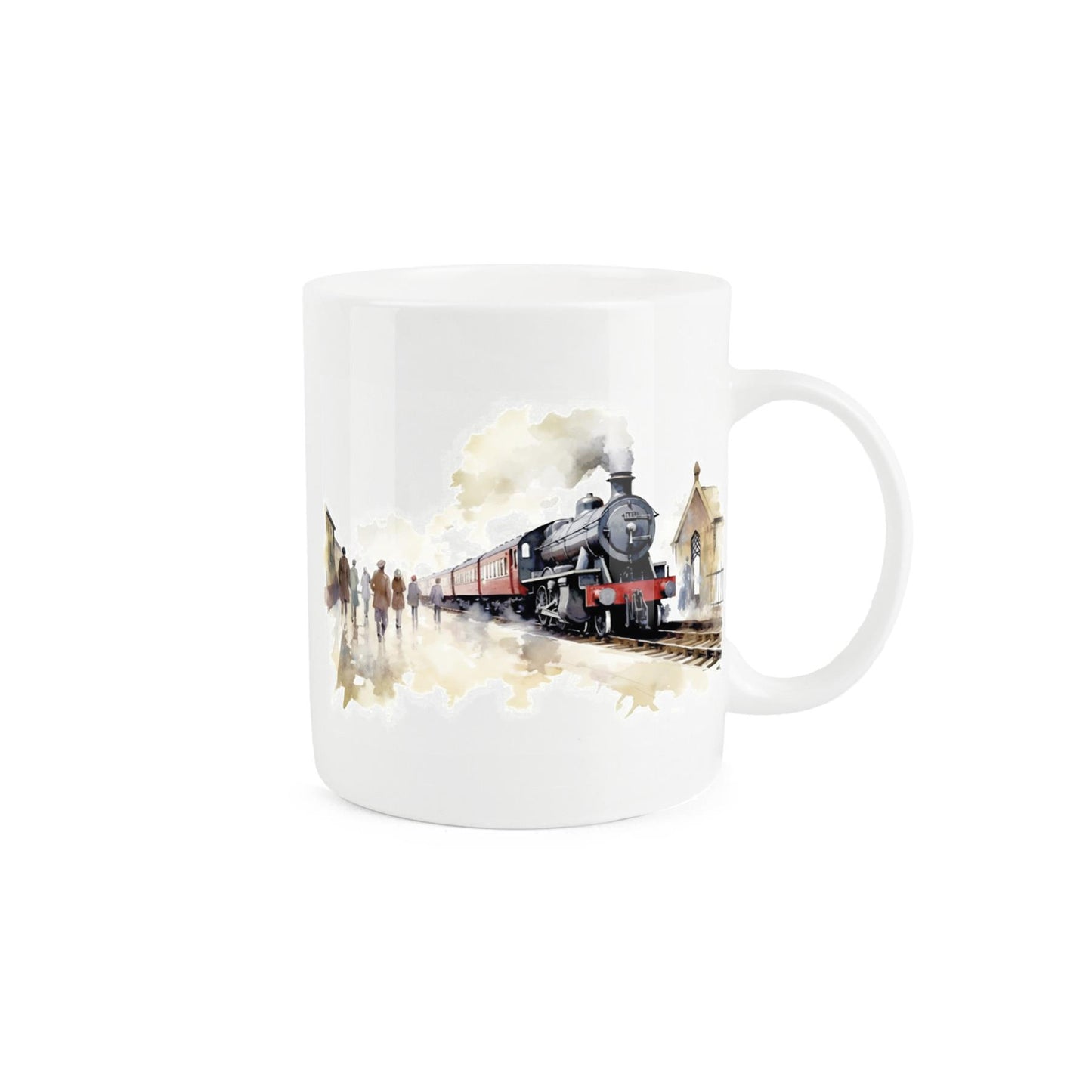 Watercolour British Steam Train Mugs
