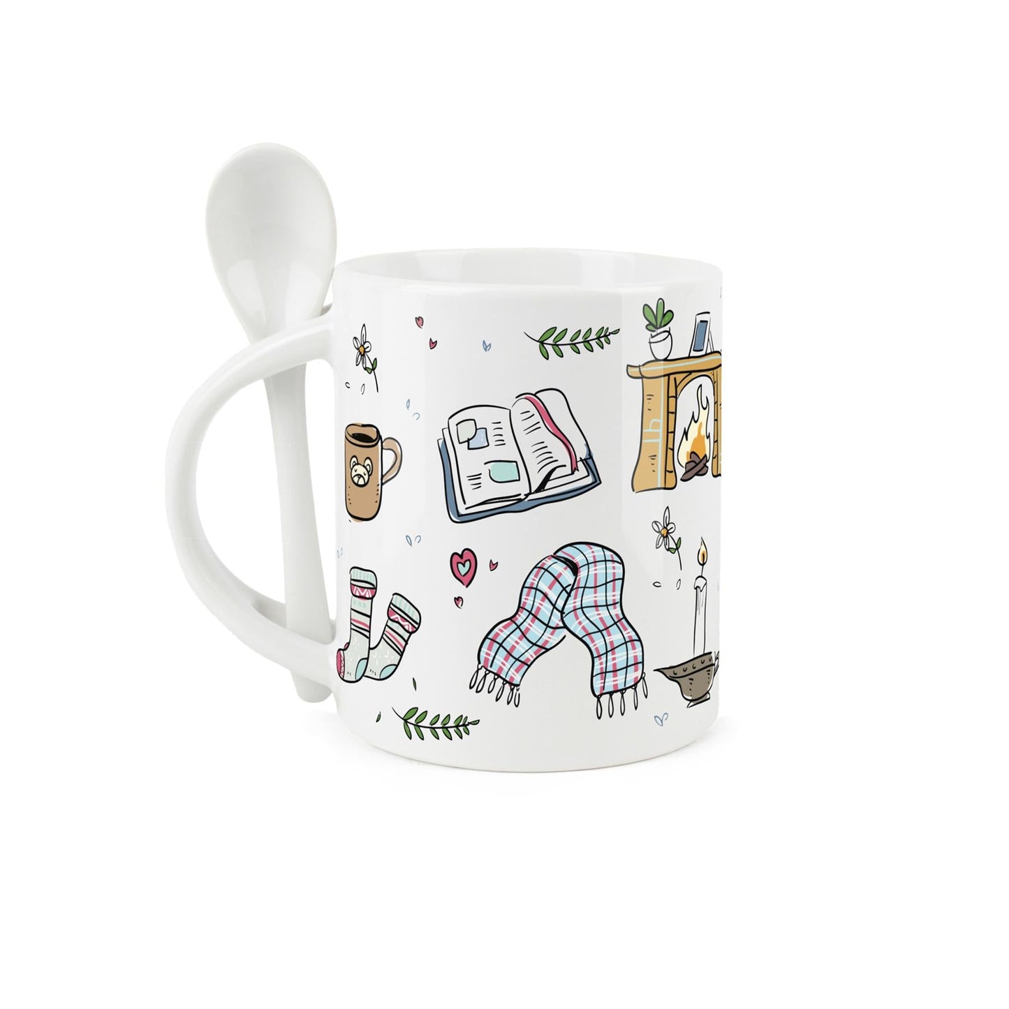 Cosy Hot Chocolate Mug & Spoon Set
