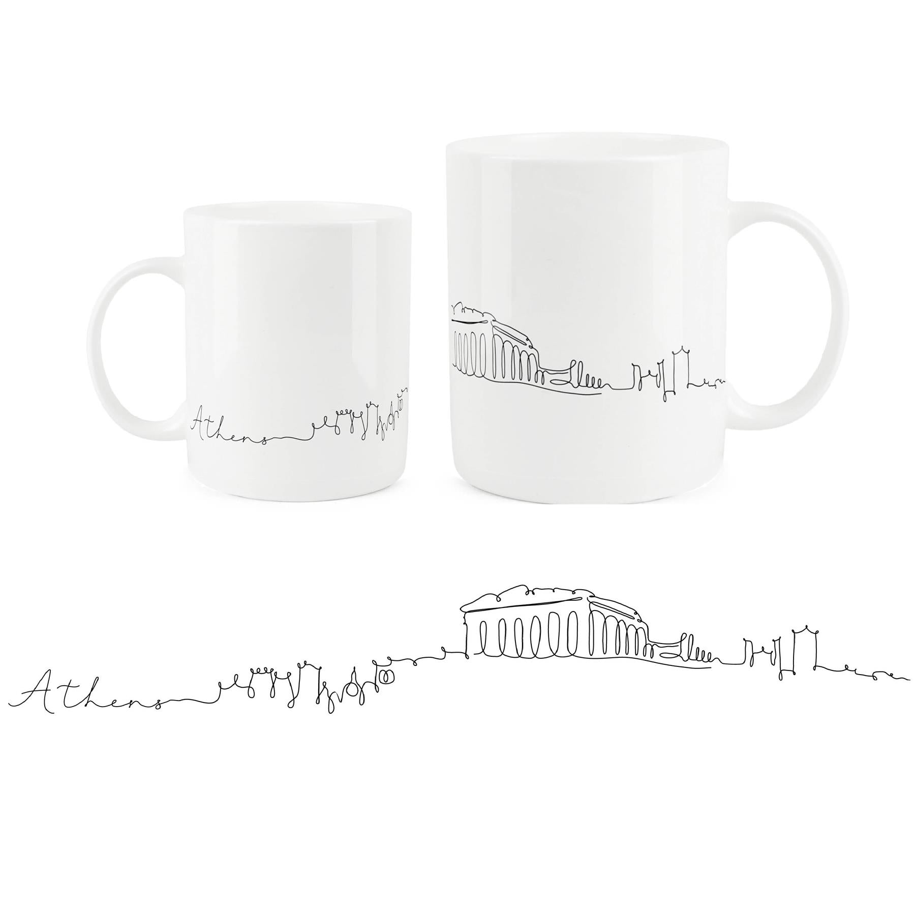 Stylish bone china mug highlighting the scenic Amsterdam skyline.
