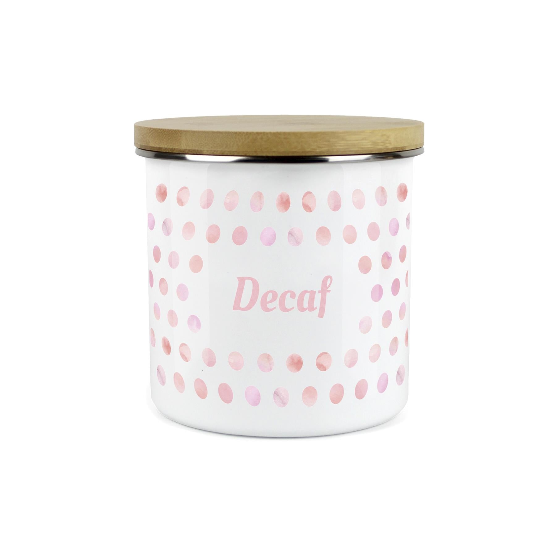 Purely Home Kitchen Polka Dot Pink Food Storage Canister - Decaf