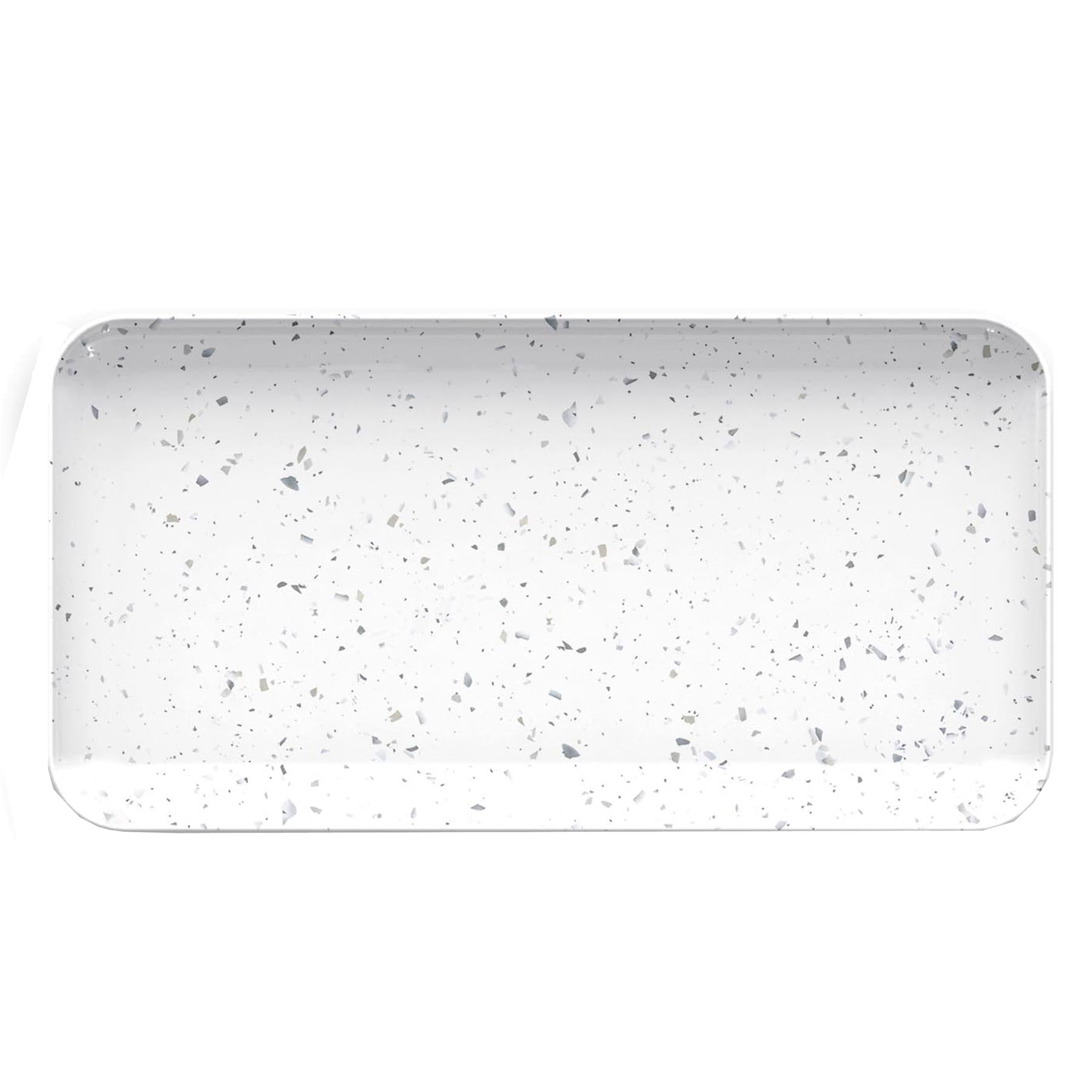 Speckled white melamine appetiser tray