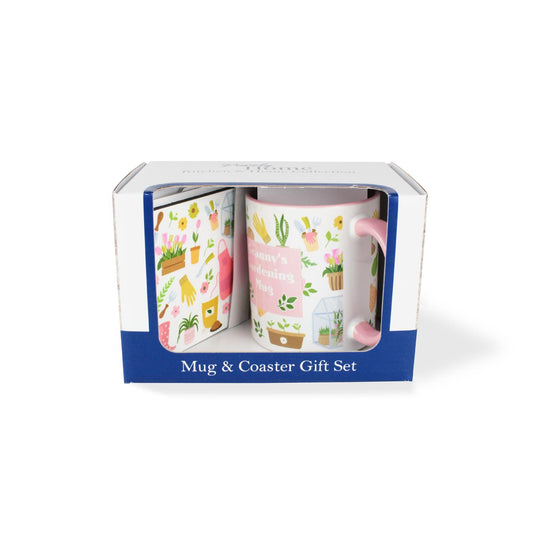 Granny's Gardening Tulips Mug & Coaster Gift Set