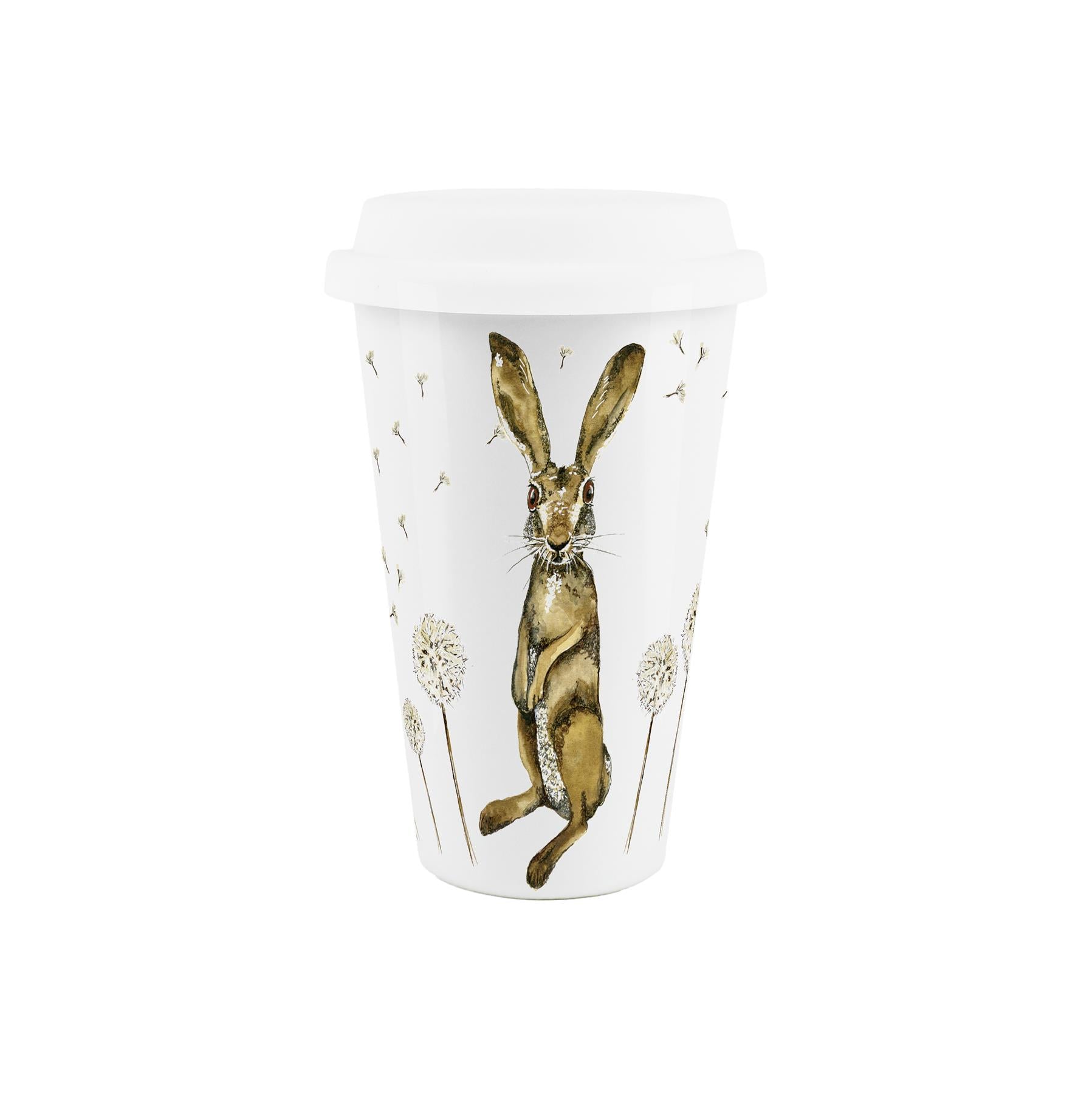 Hares & Dandelions Ceramic Travel Mug