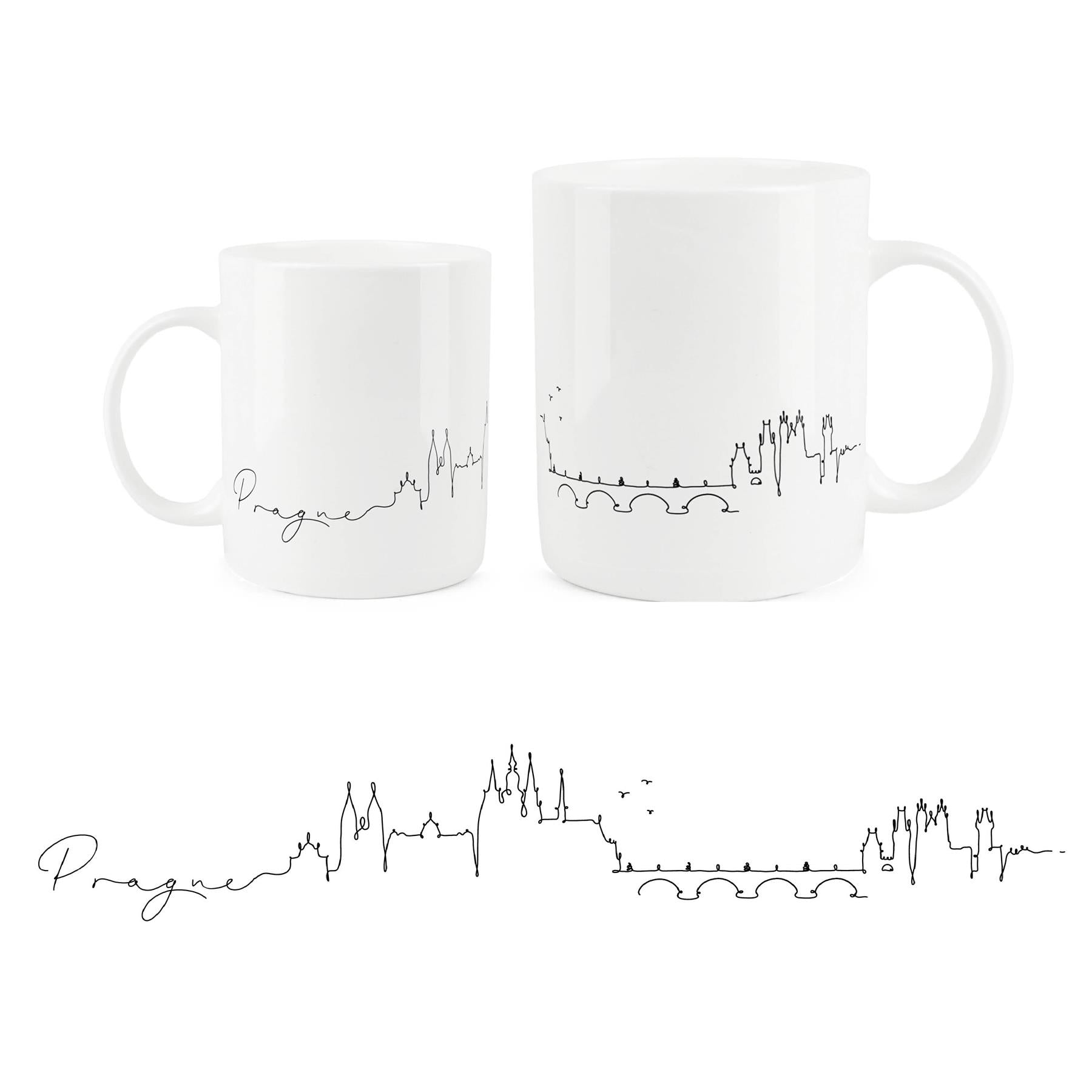 Contemporary bone china mug featuring the iconic Berlin skyline.