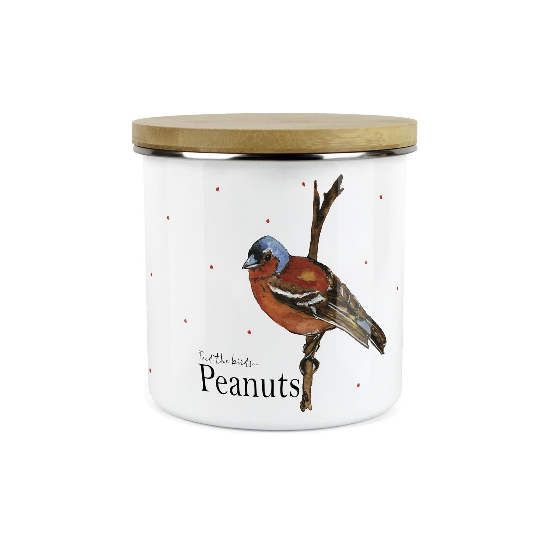 Purely Home Canister - Peanuts Bird Feed Enamel Airtight Storage Canister