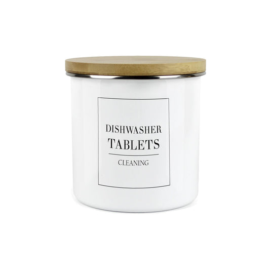 Minimalist Large Enamel Canister