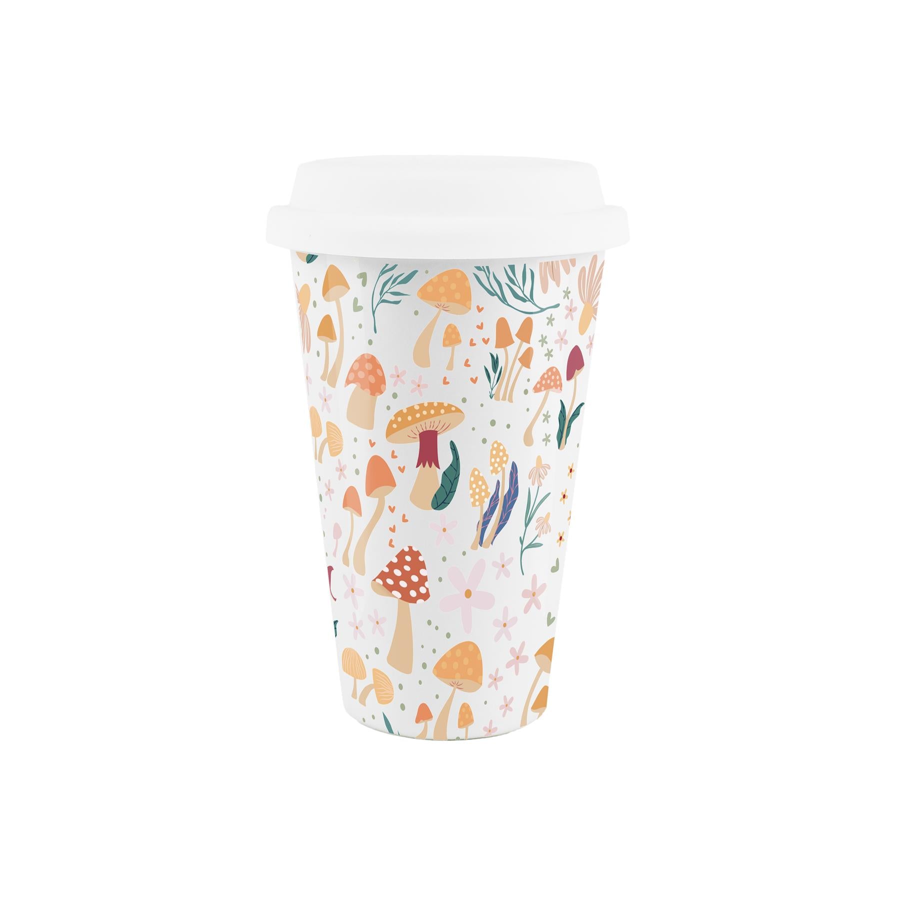 Forest Mushrooms Ceramic Travel Mug