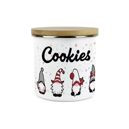 Christmas Gonks Cookie Large Enamel Canister