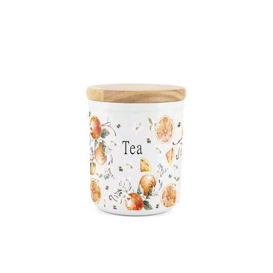 Tangerines Ceramic Canister