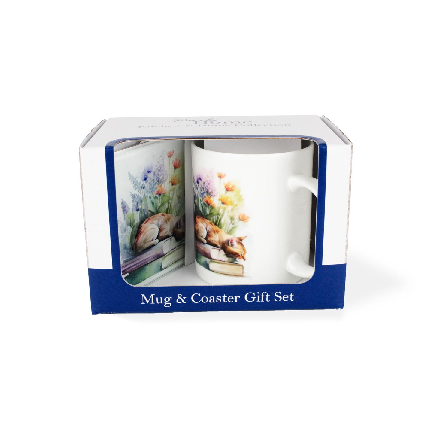 Ginger Cat Mug & Coaster Gift Set