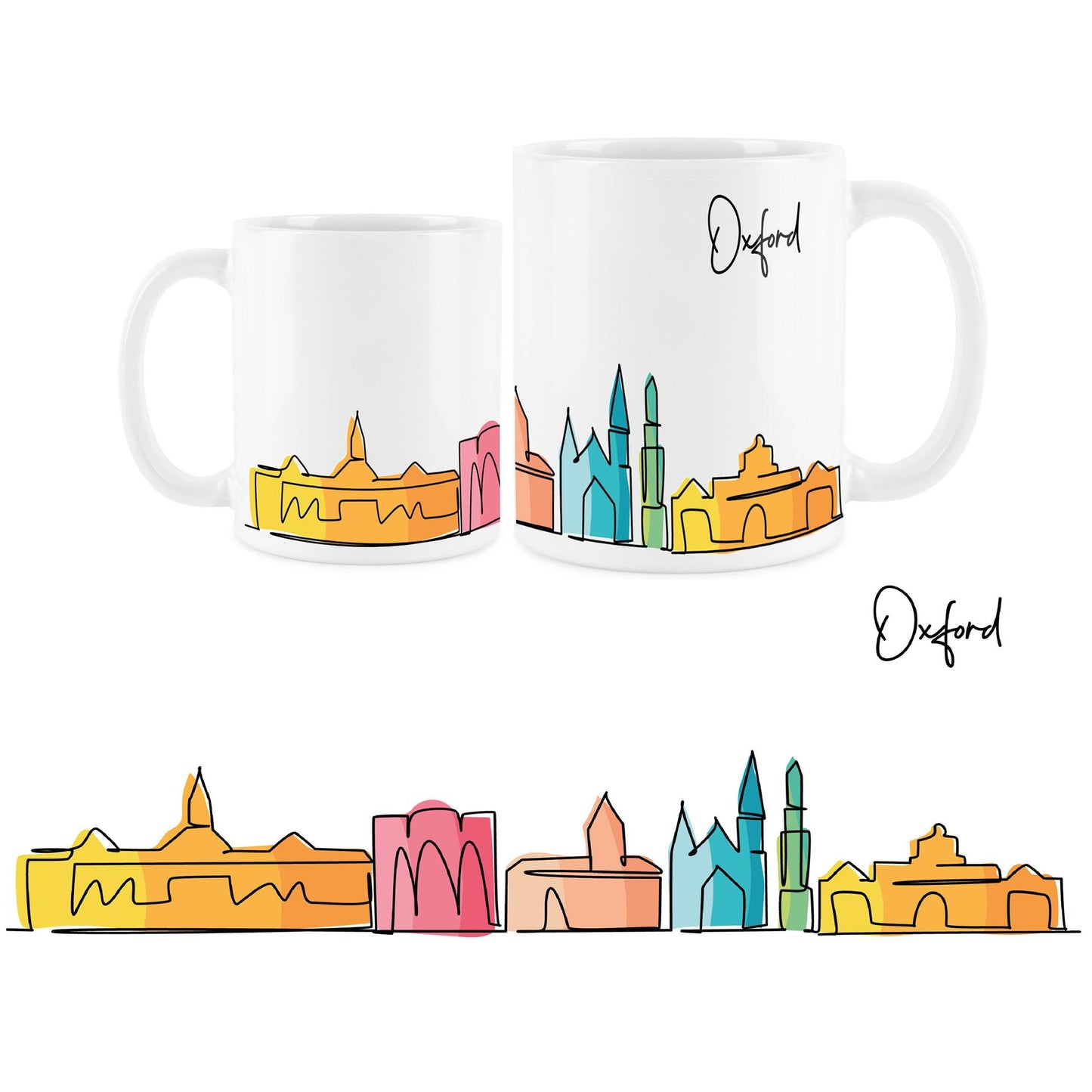 Colourful City Skyline Mug