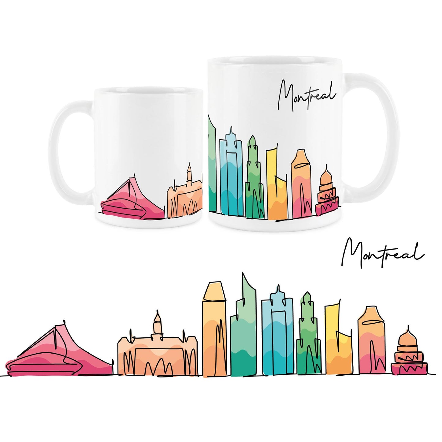 Colourful City Skyline Mug