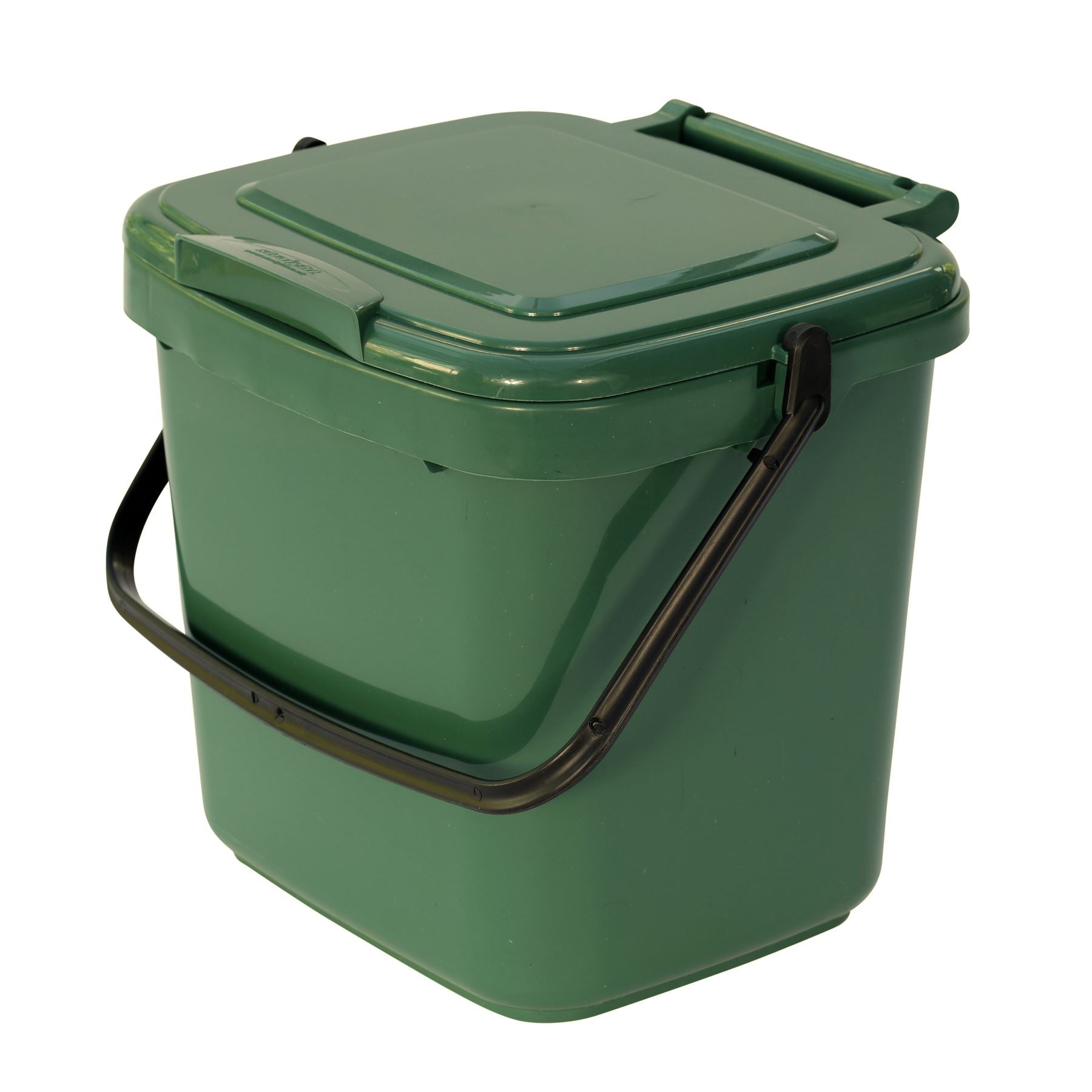 Recycled Plastic Family Caddy in Green, robust and ideal for home composting.