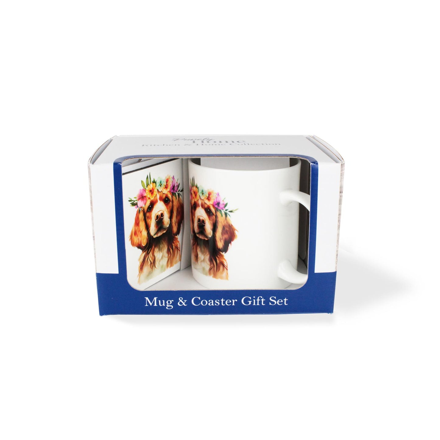 Flower Crown Pets Mug & Coaster Gift Set