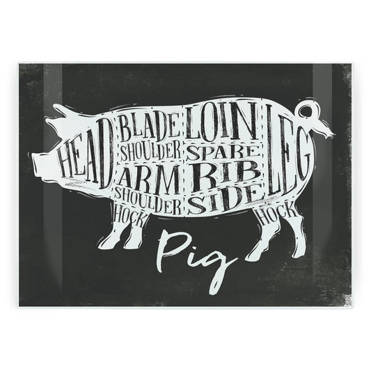 Cuts of Meat Pig Large Worktop Protector