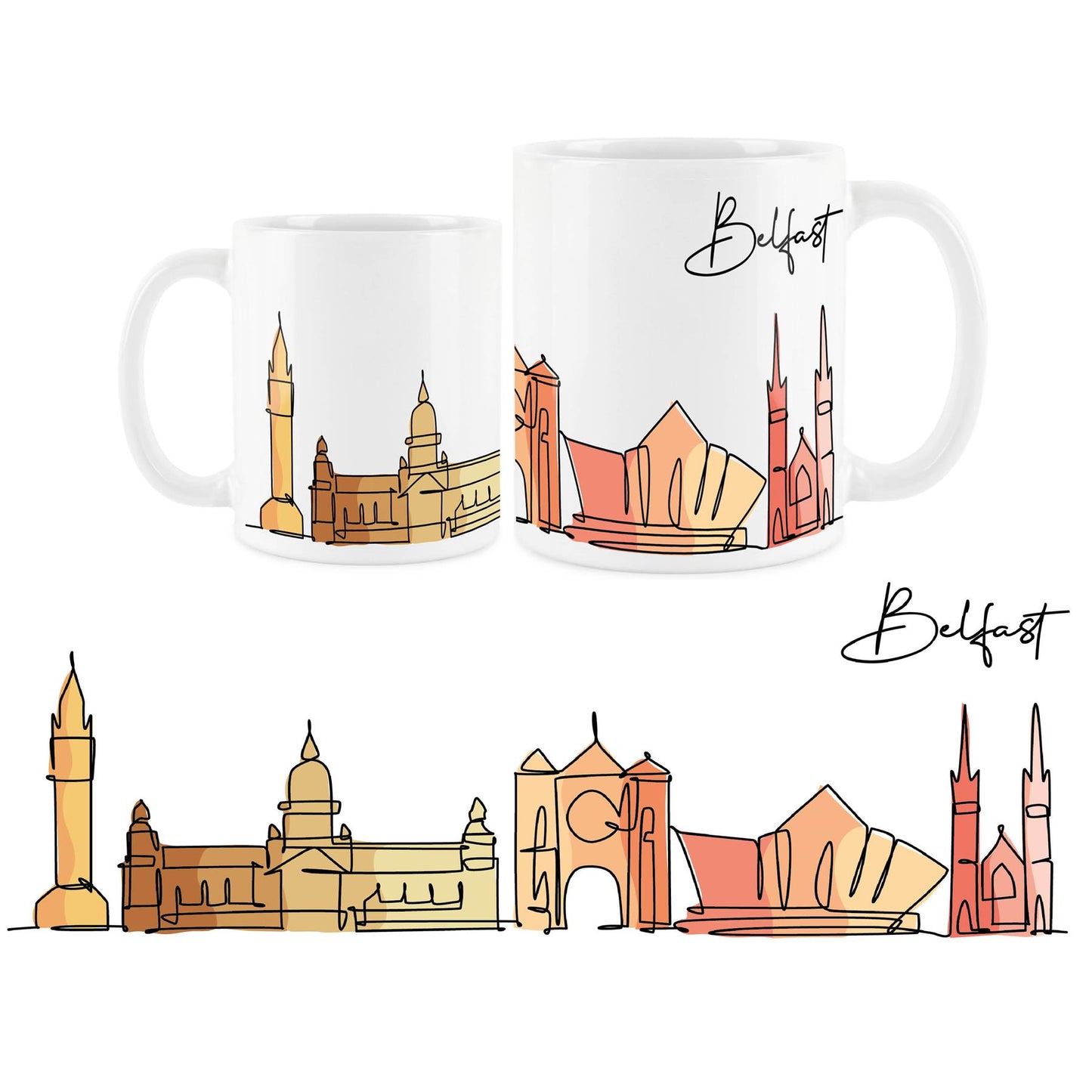 Colourful City Skyline Mug