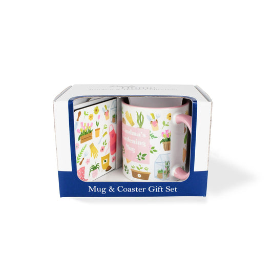 Grandma's Gardening Tulips Mug & Coaster Gift Set