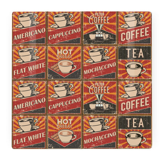 Retro Drinks Square Smooth Worktop Protector
