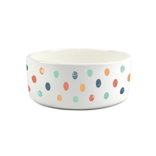 Polka Dots Large Pet Bowl
