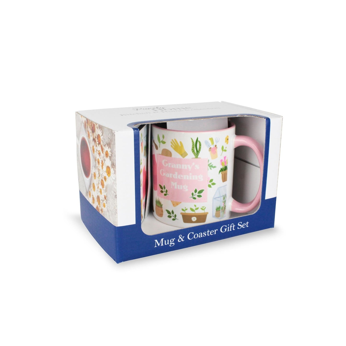 Granny's Gardening Tulips Mug & Coaster Gift Set